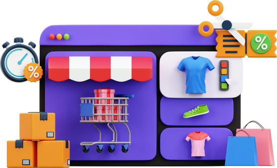 3D E-Commerce Online Store Interface